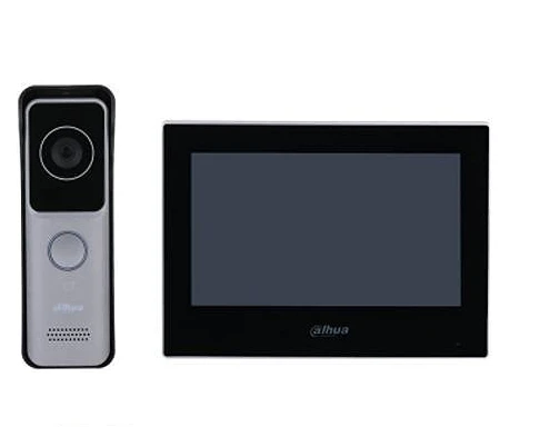 نظام الاتصال الداخلي Dahua DHI‑KTW02 (محطة باب Wi‑Fi + شاشة داخلية)