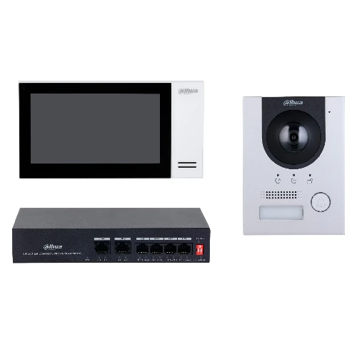 طقم إنتركوم فيديو شبكي Dahua DHI‑KTP01L(S) (F) – نظام كامل للاتصال الداخلي والخارجي