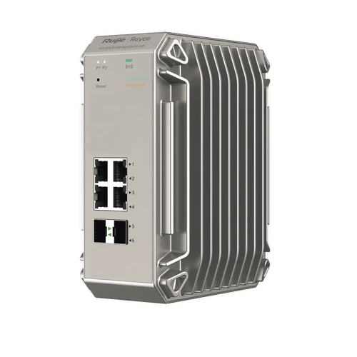 سويتش RG-NIS3100-4GT2SFP-HP من روجي صناعي مُدار L2 مع 4 منافذ جيجابت PoE و2 منفذ  SFP