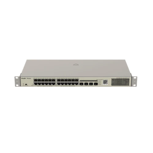 سويتش Layer 2 مُدار ومتقدم RG-NBS3100-24GT4SFP-P من روجي مع 24 منفذ RJ45 و4 منافذ SFP بقدرة 370 واط، قابل للتركيب على رف 19 بوصة